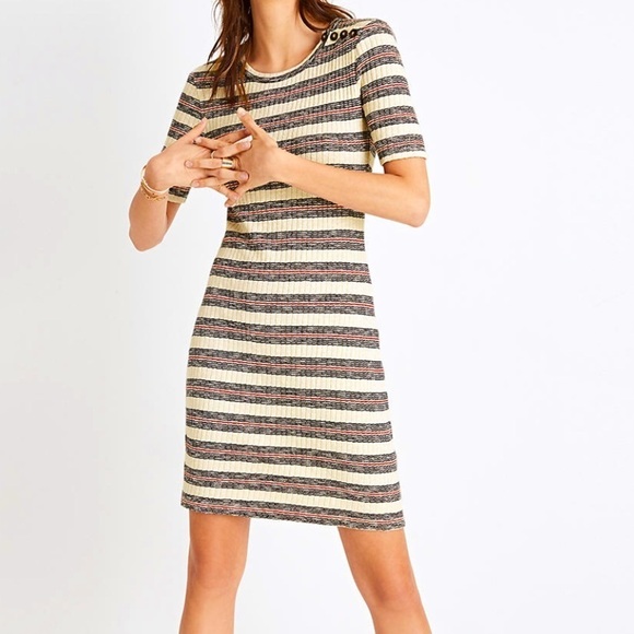 𝅺MADEWELL short sleeve mini stripe mini dress - Picture 1 of 12